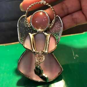 Glass and Perl Angel #1 Mom Ornament/Car Ornament